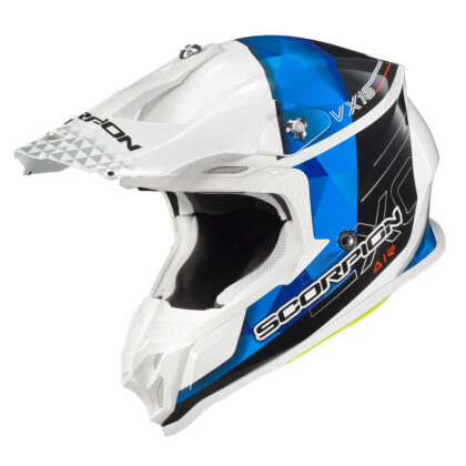 Scorpion Exo Vx16 Prism Blue White34 Front Left